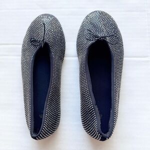 Zara Girl New Rhinestone Ballet Flats in Black EUR 
34 US 2.5 Brand new NWOT